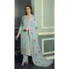 Traditional Function Wear Viscose Jacquard Embroidery Work Salwar Suit In Sky Color - 7314175450