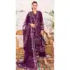Purple Color Faux Georgette Embroidery Work Pakistani Style Salwar Kameez - 7329175544