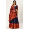 Traditional Function Wear Lichi Silk Weaving Work Lehenga Choli In Navy Blue  - 7326175528