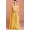 Faux Georgette Yellow Color Embroidery Work Function Wear Palazzo Salwar Suit - 7339175649