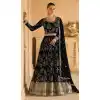 Party Wear Faux Georgette Embroidery Work Anarkali Salwar Suit In Black - 7357175746