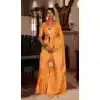 Party Wear Kanchivaram Silk Jacquard Work Designer Saree In Mustard - 7653177424