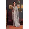 Grey Function Wear Designer Silk Saree With Weaving Work - 7667177499