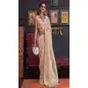 Beige Color Function Wear Designer Silk Saree With Weaving Work - 7667177502