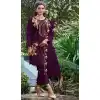 Evening Wear Georgette With Embroidered Work Plus Size Salwar Suit In Purple - 7682177634