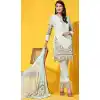 Pista Color Faux Georgette Embroidered Festival Wear Designer Salwar Suit - 76981777729