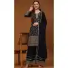 Blue Color Faux Georgette Embroidered Festival Wear Designer Palazzo Salwar Suit - 76981777732
