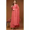 Pink Color Faux Georgette Embroidered Festival Wear Designer Palazzo Salwar Suit - 76981777733