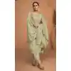 Gorgeous Pista Color Festival Wear Embroidered Premium Silk Plus Size Salwar Kameez - 7707177786