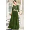 Designer Fox Georgette With Embroidery Work Party Wear Lehenga Choli In Green - 7709177793