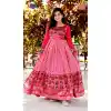 Pink Color Pashmina Silk Printed Work Festive Wear Readymade Gown - 7043173946
