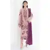 Pakistani Style Faux Georgette Embroidery Work Salwar Kameez In Light Pink - 7382175934