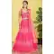Pink Color Organza Thread Embroidery Work Designer Function Wear Lehenga Choli - 7383175946