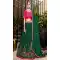 Green Color Designer Chinon Crushed Embroidery Work Plus Size Wear Lehenga Choli - 7226174974
