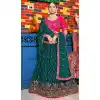 Teal Color Designer Chinon Crushed Embroidery Work Plus Size Wear Lehenga Choli - 7226174976