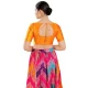 Brocade With Embroidery Work Readymade Plus Size Blouse In Mustard - 7679177624