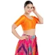 Brocade With Embroidery Work Readymade Plus Size Blouse In Mustard - 7679177624