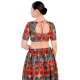 Brocade With Sequins Work Readymade Plus Size Blouse In Multi Color - 7679177625