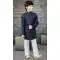 Black With Blue Color Imported Resham Work Function Wear Readymade Kid's Kurta Pajama - 7700177760