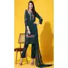 Casual Party Wear Faux Georgette Embroidered Salwar Suit In Rama - 7743177962