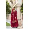 Georgette With Embroidery Work Festive Wear Pakistani Palazzo Salwar Kameez In Pink - 7837178571
