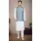 Cotton White Color Printed Work Function Wear Designer Men's Kurta Pajama With Jacket - 7674177562