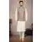 Cotton Cream Color Printed Work Function Wear Designer Men's Kurta Pajama With Jacket - 7674177567