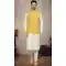 Designer Cream Color Cotton Printed Work Function Wear Men's Kurta Pajama With Jacket - 7674177570