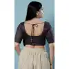 Black Color Brocade Jacquard Work Festival Wear Designer Readymade Blouse - 7730177871