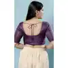 Brinjal Color Brocade Jacquard Work Festival Wear Designer Readymade Blouse - 7730177872