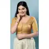 Gold Color Brocade Jacquard Work Festival Wear Designer Readymade Blouse - 7730177873