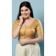 Gold Color Brocade Jacquard Work Festival Wear Designer Readymade Blouse - 7730177873