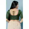 Green Color Brocade Jacquard Work Festival Wear Designer Readymade Blouse - 7730177874