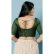 Green Color Brocade Jacquard Work Festival Wear Designer Readymade Blouse - 7730177874
