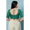 Rama Green Color Brocade Jacquard Work Festival Wear Designer Readymade Blouse - 7730177875