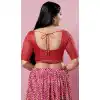 Red Color Brocade Jacquard Work Festival Wear Designer Readymade Blouse - 7730177876
