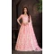 Net With Embroidered And Thread Work Heavy Function Wear Lehenga Choli In Peach - 7736177911