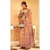 Peach Color Traditional Butta Silk With Woven Work Party Wear Plus Size Saree - 7802178287