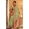 Pista Color Traditional Butta Silk With Woven Work Party Wear Plus Size Saree - 7802178290