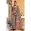 Grey Color Traditional Butta Silk With Woven Work Party Wear Plus Size Saree - 7802178292