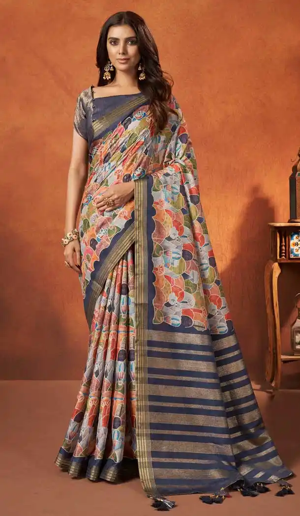 Alluring Grey Color Silk Weaving Work Traditional Designer Wear Saree - 7813178400