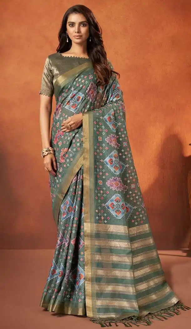 Adorable Green Color Silk Weaving Work Traditional Designer Wear Saree - 7813178403