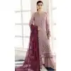 Beige Color Faux Georgette Embroidery Work Pakistani Style Palazzo Salwar Kameez - 7822178478
