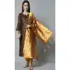 Brown Color Cotton Silk With Woven Work Designer Festival Wear Heavy Salwar Suit - 7847178621