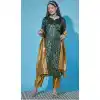 Green Color Cotton Silk With Woven Work Designer Festival Wear Heavy Salwar Suit - 7847178622