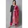 Navy Blue Color Cotton Silk With Woven Work Designer Festival Wear Heavy Salwar Suit - 7847178626