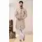 Wedding Wear In Silk With Resham And Sequins Work Designer Men's Sherwani In Gold - 7855178665