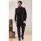 Wedding Wear In Terry Rayon With Sequins And Zari Work Designer Men's Sherwani In Black - 7855178667