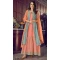 Party Wear Pure Art Silk Embroidered Plus Size Ready To Ship Salwar Kameez In Peach - 0015004