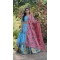 Sky Color Dola Silk Printed Designer Party Wear Lehenga Choli - 7920179046